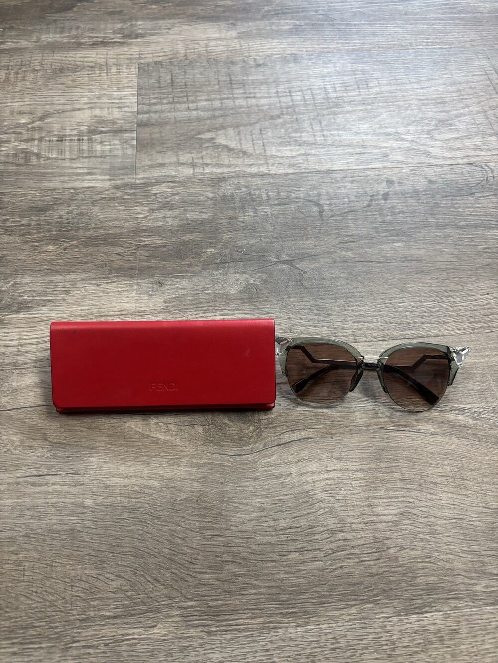 Fendi Iridia FF 0041/S Crystal-Tipped Cat-Eye Sunglasses